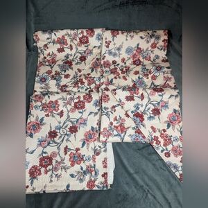 Vintage Curtains Floral. 2 Pairs (4 Panels Total) 25"x56" Asymmetric